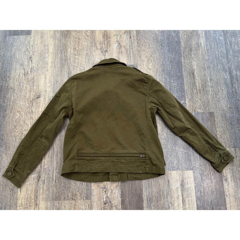 Cabi Olive Green Military Utility Jacket Cotton Stretch Button Front Style 4497 - Picture 6 of 6